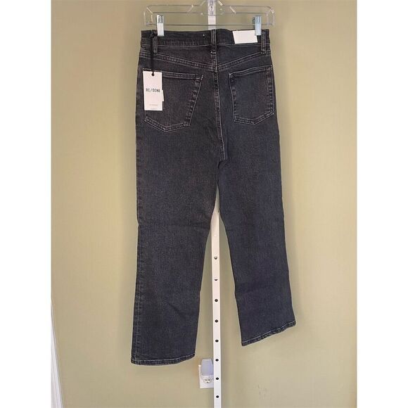 Re/Done NWT Women's 70s Crop Bootcut Jeans in Stoned Noir Size 29 - Picture 5 of 8